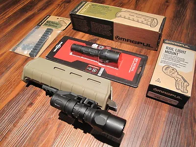 Magpul & Surefire Mossberg 500 Forend G2X Flashlight Mount W 5  Rail FDE • $149