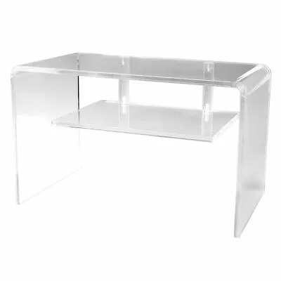 Clear Acrylic Plastic Table With Shelf Television Stand Unit Coffee Table • £179.94