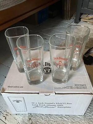 4 X Jack Daniel's Tennessee Fire Tall Drink Glasses Highball Tumbler 35cl JD • £17