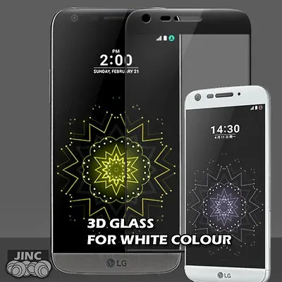 $19.95 • Buy WHITE 3D Tempered Glass Screen Protector For LG G5 H820/H830/H850/LS992/US992