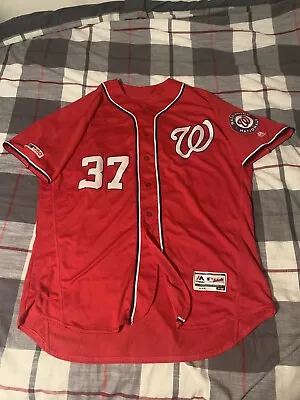 Majestic Washington Nationals Stephen Strasburg Red Alternate Jersey Size 52 • $200