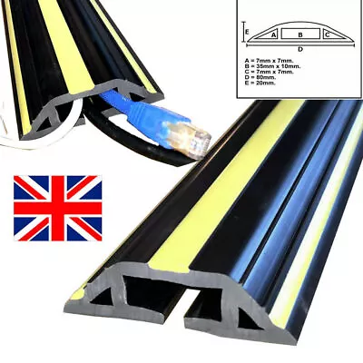£8.50 • Buy Floor Cable Cover Protector | Rubber SafetyTrunking | Wire Lead Trip Bumper