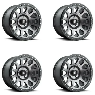 Set 4 Fuel  D601 Vector 18x9 5x150 Gun Metal Black Bead Ring Wheels 18  1mm • $1504