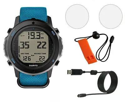 Suunto D6i Novo Dive Computer W/ Whistle USB And Scratch Guard (Blue) • $1119.90