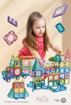 STEM - Magnet Tiles 3D Magnetic Building Blocks Toys 108 PCS For Kids GIFT SET • $46.90