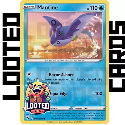 Mantine 034/189 - Pokemon TCG Astral Radiance NM • $2.45