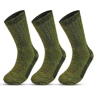 12x Mens Merino Wool Blend Military Work Boot Thick Thermal Winter Socks 2.8 Tog • £4.39