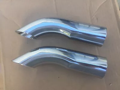 2x Jones 2  Chrome Turndown Exhaust Tips - 2 Pcs • $49.99