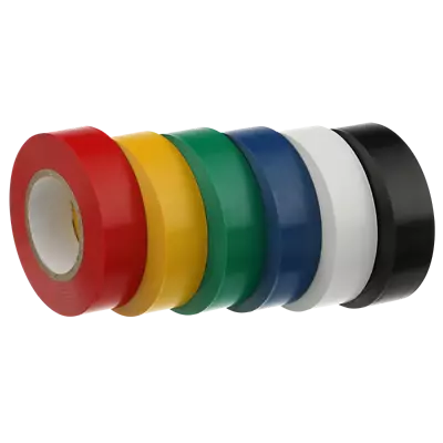 ROLLS HIGH QUALITY ELECTRICAL PVC INSULATION TAPE 19mm X 20m FLAME RETARDANT  • £2.49