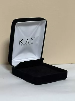 Kay Jewelers Empty Black Velvet Jewelry Necklace Box 3.25” Bin B • $16.99