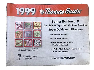 NEW Thomas Guide Santa Barbara San Luis Obispo Ventura Counties 1999 Street Map • $69.99
