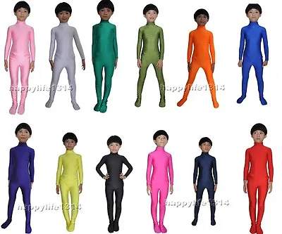 NEW Kid Children Unisex Spandex Zentai Costume Party Bodysuit Catsuit Unitard  • $15.29