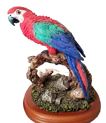 Vintage Tropical Parrot Macaw Figurine Colorful Bird Figure Wild Animal 2000's • $25.97