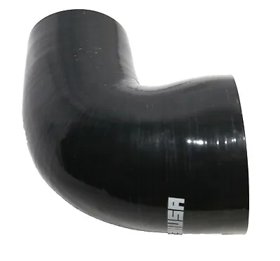 For Silicone Reducer Hose 90 Degree 4  To 3  COUPLER 4-3 Intercooler BLACK • $17.75