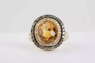 Le Vian 14k Yellow Gold 6.77tcw Citrine 0.60tcw Diamond Ring Size 4.5 (7.10g.) • £1722.42