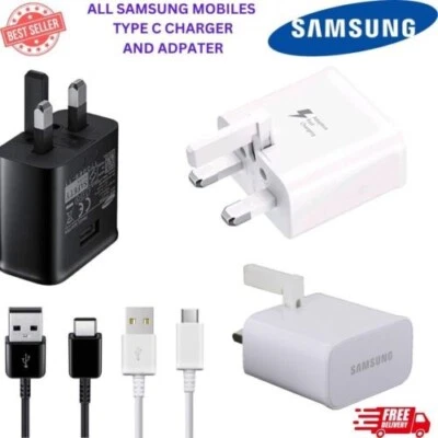 £12.29 • Buy 45W Super Fast UK Plug Charger Adapter USB-C Cable For Samsung S21 S22 Ultra 5G