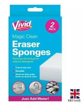 Magic Cleaning Eraser Sponge Kitchen Multi Purpose Foam Dirt Stain Remover UK • £3.10