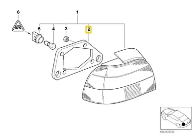 Genuine BMW E39 Sedan Gasket Rear Light Right OEM NEW 63216911696 • $21.75