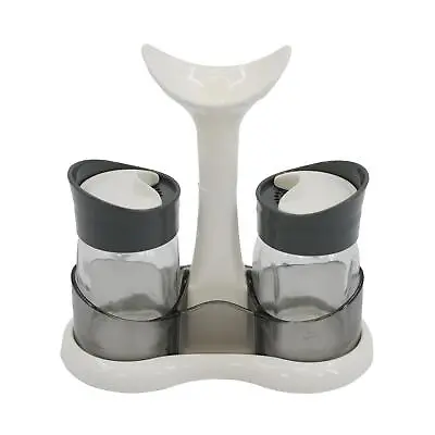Shaker Pots Salt And Pepper For Dining Table Kitchen Shaker With Holder  • £4.69