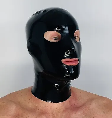 Hood Mask Cosplay Rear Zipper 0.4 Mil 100% Latex Rubber • $52