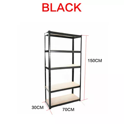 5 Tier Metal Shelf Heavy Duty Unit Rack Boltless Garage Storage Shelves For Shed • £23.99