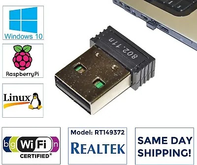 Realtek Mini USB WiFi Wireless N 802.11 Card Network Adapter For Raspberry Pi PC • $11.99