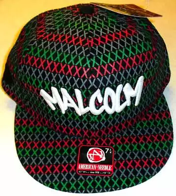 Malcolm X American Needle Fitted Hat Sz. 7 1/4 Retro Vintage New  • $35.19