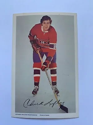 1972-73 Montreal Canadiens Team Issue Photo/Postcard - Chuck Leflley • $3.67