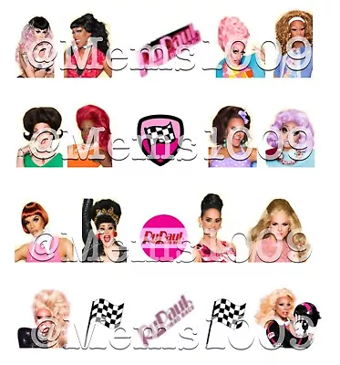 Rupaul Drag Race Nail Art(WATER DECALS)  Drag Race Nail Decals • $3.99