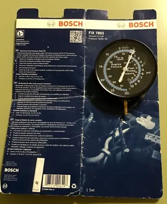 $22.99 • Buy Bosch Fix 7803 Vacuum And Fuel Pressure Tester Guage Open Box With  Instructions