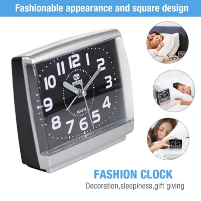 $14.27 • Buy Analogue Alarm Clock Analog Loud Battey Bedside Desktop Table Silent Minimalist