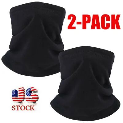 2Pack Fleece Neck Warmer Winter Neck Gaiter Cold Weather Face Mask For Men Women • $8.98