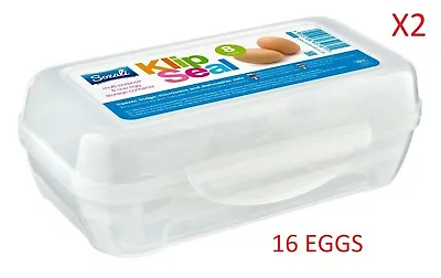 2 X 8 Eggs Case Tray Refrigerator Fridge Storage Egg Box Holder Food Container  • £6.59