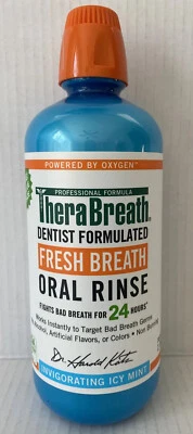 $19.25 • Buy THERABREATH FAMILY/JUMBO SIZE Fresh Breath Oral Rinse Icy Mint 33.8 Oz Exp 2/25