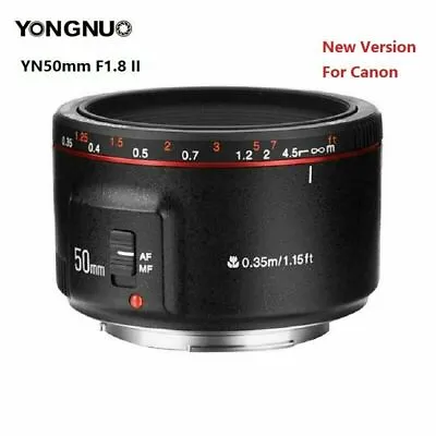 YONGNUO YN50mm F1.8 II MF AF Prime Lens Large Aperture Auto Focus For Canon • $123