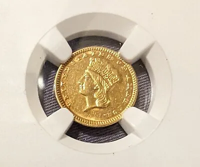 1859-D Indian Gold Dollar G$1 Coin - NGC AU Details - Rare Dahlonega Key Date!  • $2800