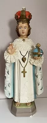 Vintage Catholic Infant Of Prague Chalk Ware Jesus Child Statue CS 145 Religious • $24.50