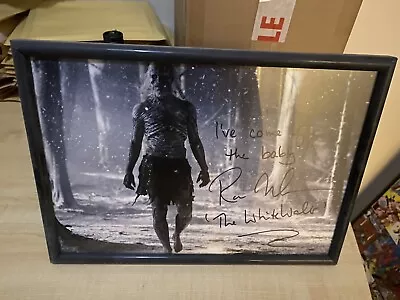 Framed Ross Mullan Signed Photo-game Of Thrones As The White Walker • £18