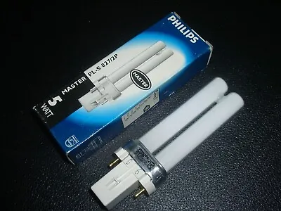 3 - 5w ~ G23 Philips Master PL-S 827/2P 250lm Fluorescent Light Bulb X 3 Items • £7.50