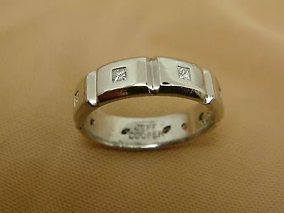 Platinum Mens Jeff Cooper Genuine DIAMOND Eternity Wedding Band Ring Size 9.75 • $1899