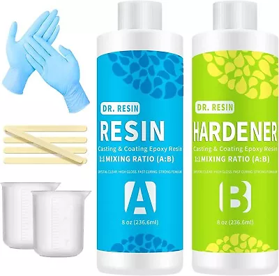 £13.92 • Buy Epoxy Resin 500ml Crystal Clear Resin And Hardener Kit For Casting And Coating
