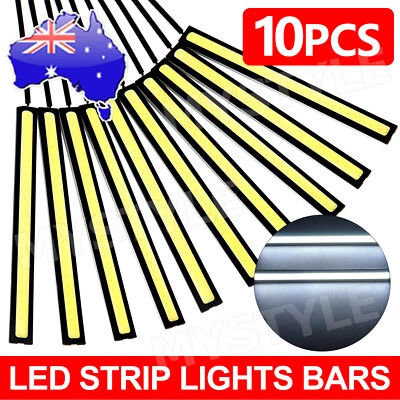 $7.45 • Buy 10X 12V Waterproof White DRL LED Strip Lights Bars Camping Caravan Boat Car COB