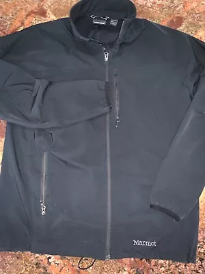 Marmot Jacket Mens 2XL Black Full Zip Pockets Outdoors Hike Adventure M3 Tempo • $34.99