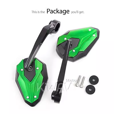 Bar End Mirrors ViperII All Green Fits Some Aprilia W/ Threaded OEM Handlebar • $123.50