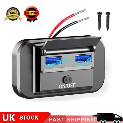 12v Dual USB Fast Charger Power Socket For Campervan Motorhome Caravan VW T5 T6 • £8.49