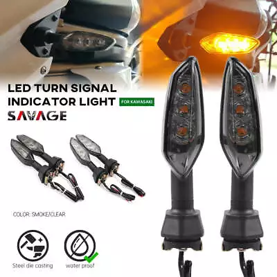 LED Turn Signal Light For KAWASAKI Z1000 Z900 Z800 Z750 Z650 Z300 Z400 Z125 NINJ • £24.99