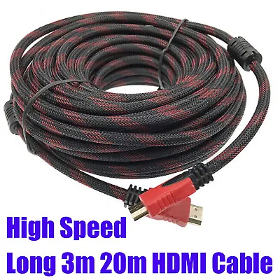 Long 3m 20m HDMI Cable V1.4 3D High Speed With Ethernet HEC Digital 4K Ultra HD • $9.99