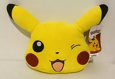 Brand New Licensed Nintendo Pokemon Pikachu Head Soft Plush Cushion Pillow 25cm • $27.95