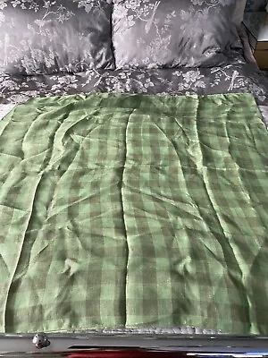 Kirkton House Green And Grey Check Table Cloth Cotton 45/46 Inch • £12