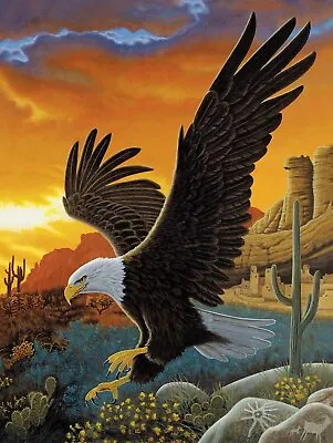 EAGLE FLYING - 3D ANIMAL PICTURE 300mm X 400mm • £7.95